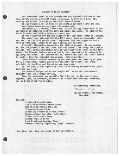 1965 Board Meeting Minutes